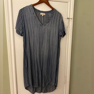 Anthropologie printed denim dress